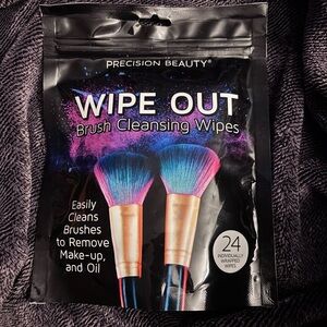 Precision Beauty Wipe Out Brush Cleansing Wipes - 24 individually wrapped wipes